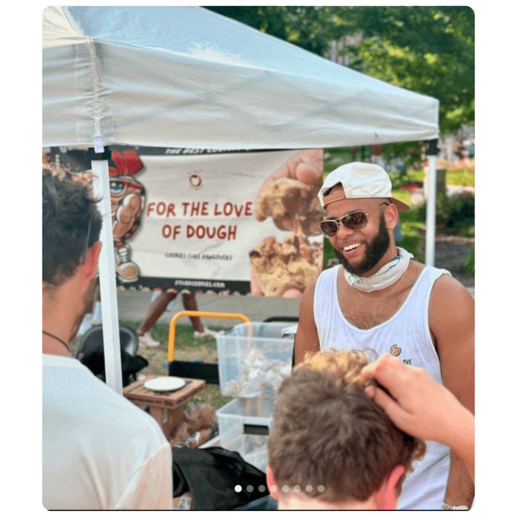 Loren Snow, Ohio business owners, FTLOD Owner, Dublin Market, Local business, Smiles, Good vibes, happy customers, great service, five star reviews, top cookie shop in columbus, the best cookies ever, for the love of dough chewy cookies, Black owned, minority owned, Best Cookies in Columbus