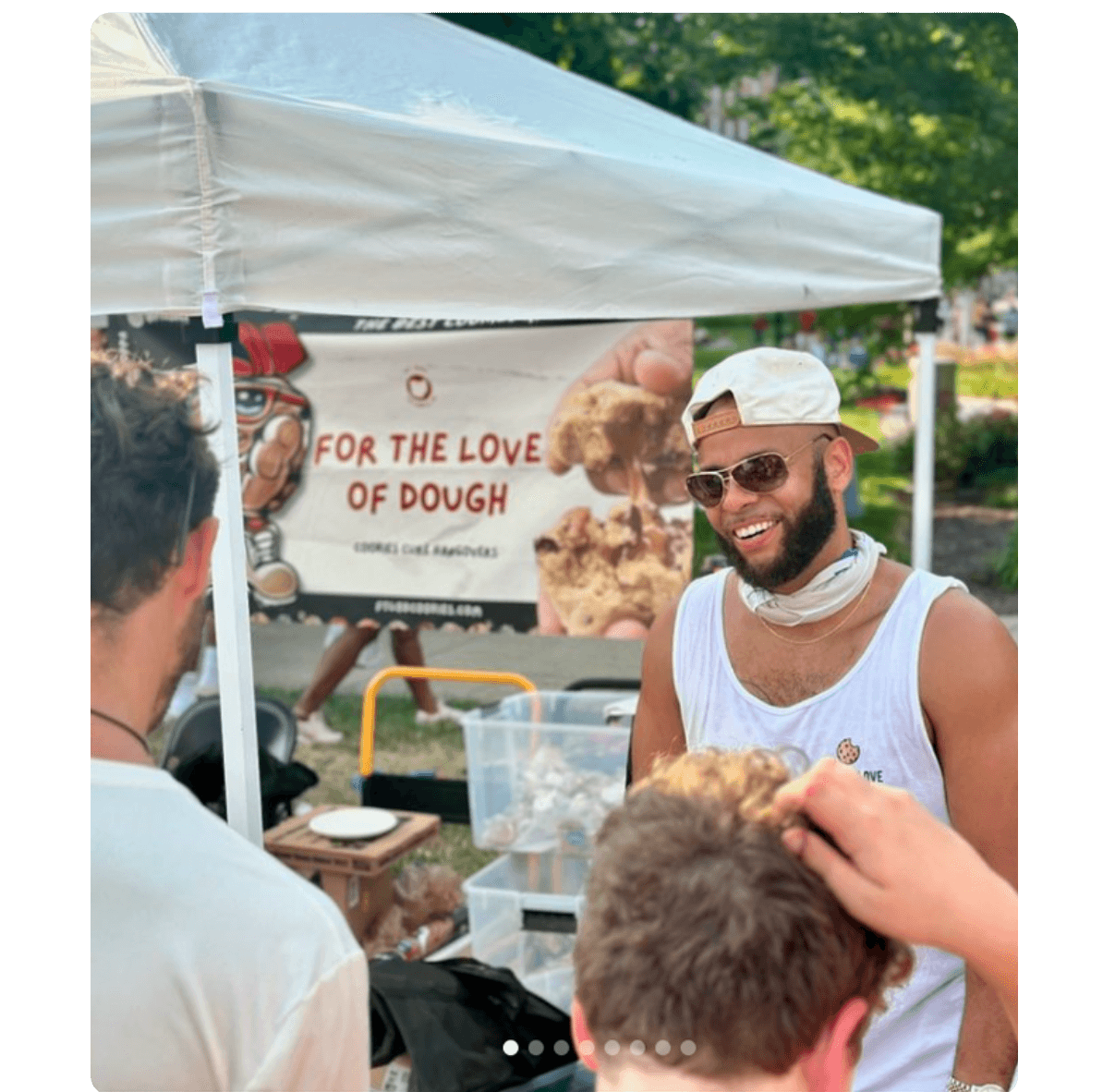 Loren Snow, Ohio business owners, FTLOD Owner, Dublin Market, Local business, Smiles, Good vibes, happy customers, great service, five star reviews, top cookie shop in columbus, the best cookies ever, for the love of dough chewy cookies, Black owned, minority owned, Best Cookies in Columbus